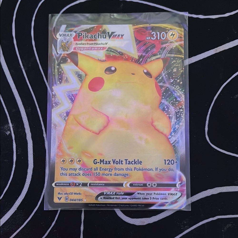 Pokemon Pikachu VMAX Trading Card - Yellow and Red